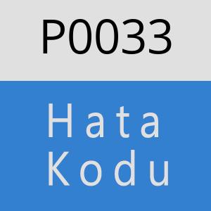 P0033 Hata Kodu – P0033 Hata Kodu Sorunu ve Çözümü