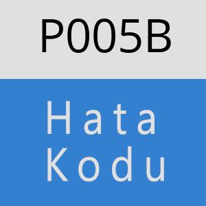 P005B Hata Kodu – P005B Hata Kodu Sorunu ve Çözümü