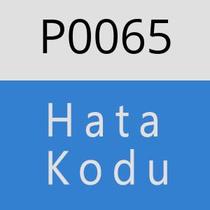 P0065 Hata Kodu – P0065 Hata Kodu Sorunu ve Çözümü