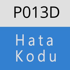 P013D Hata Kodu – P013D Hata Kodu Sorunu ve Çözümü