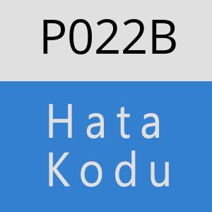 P022B Hata Kodu – P022B Hata Kodu Sorunu ve Çözümü