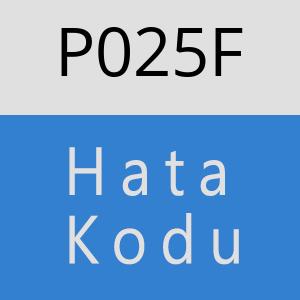 P025F Hata Kodu – P025F Hata Kodu Sorunu ve Çözümü